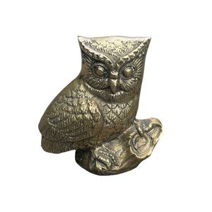Brass Owl Figure